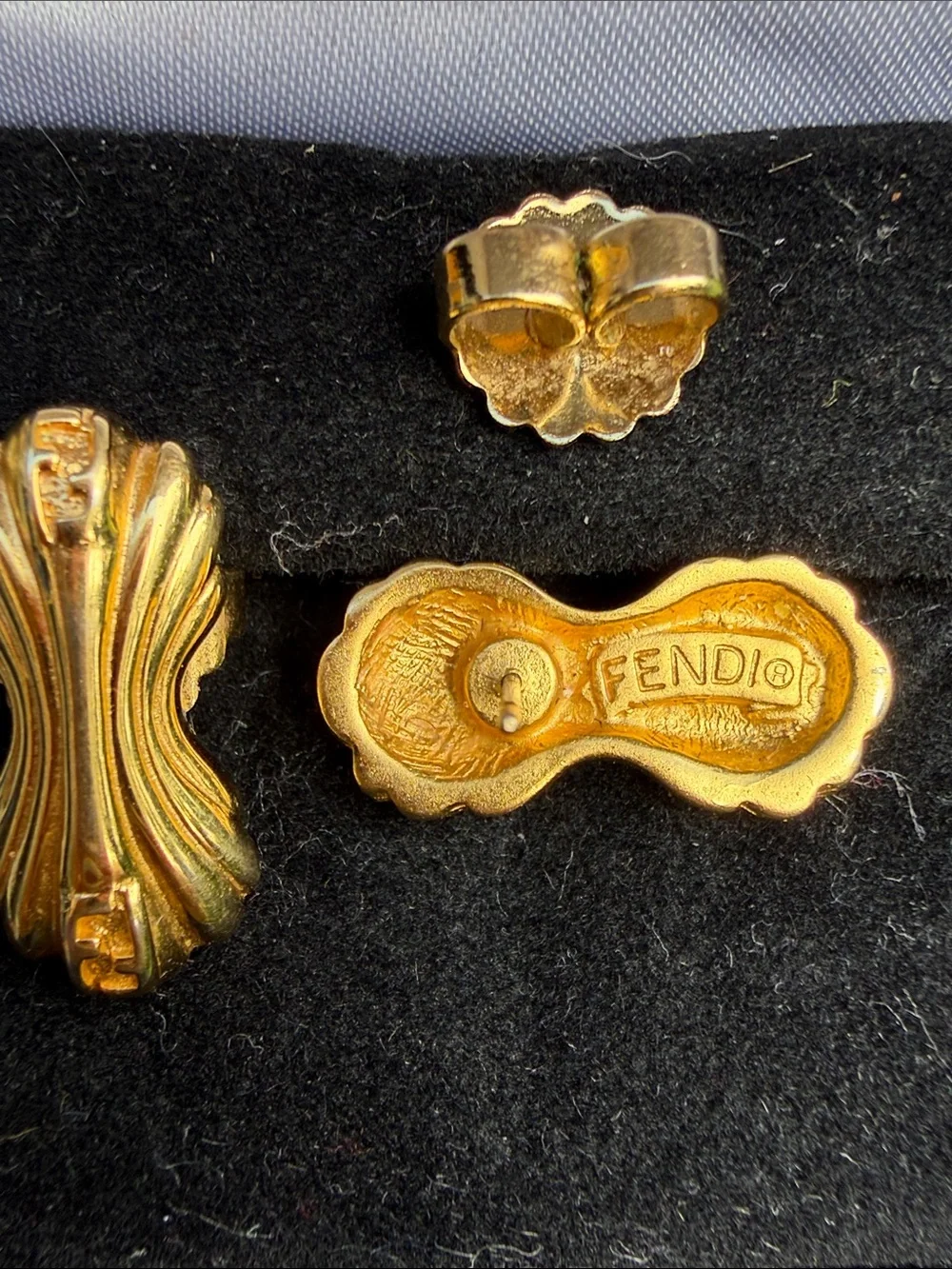 Fendi 18KT GOLD PLATED EARRING POST